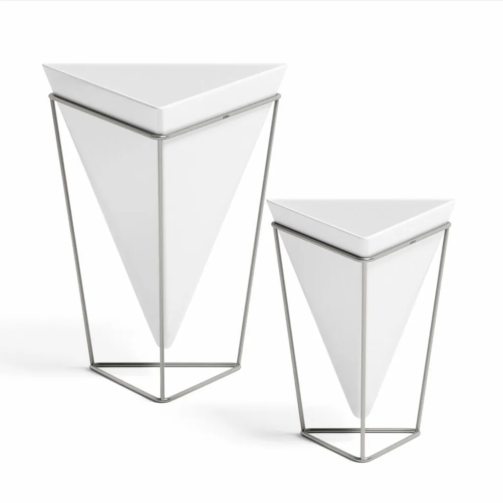 Supports pour Plantes Intérieures en Céramique Blanche UMBRA - Duo Chic