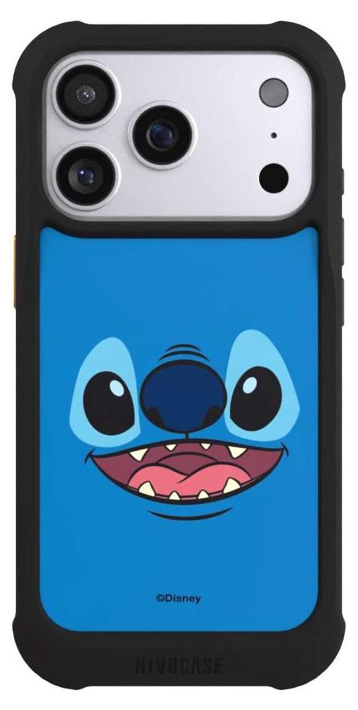 NIVOCASE Hülle für Apple iPhone 17 Pro Stoßfeste Handyhülle NIVOmax Case Schwarz Disney Offizielles Lizenzprodukt Lilo & Stitch