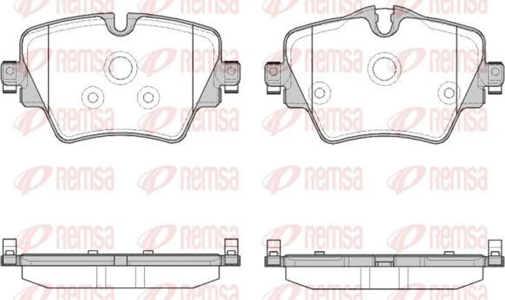 Plaquettes de frein REMSA 1625.08 pour entretien BMW Série 2 F45 et G30