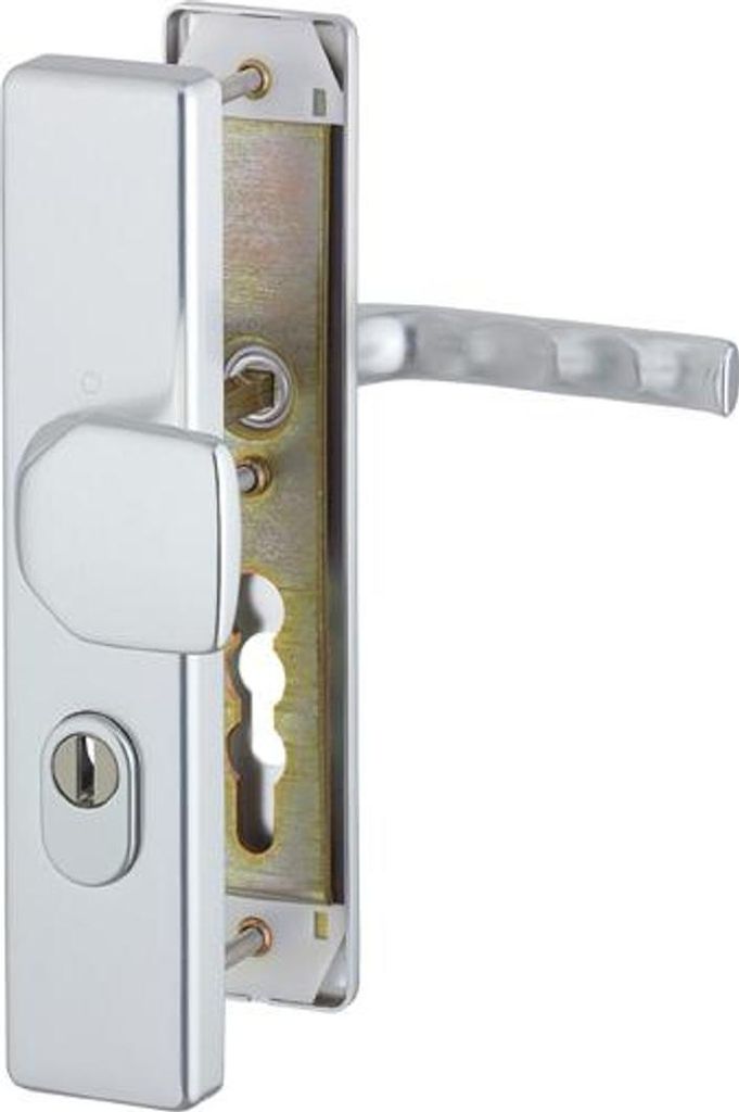Hoppe HT-SI-Drückergarnitur, PZ, E92, VK10, 67-72, RH15, ALU, 113/2222ZA/2210, London, ZA, eckig, F4