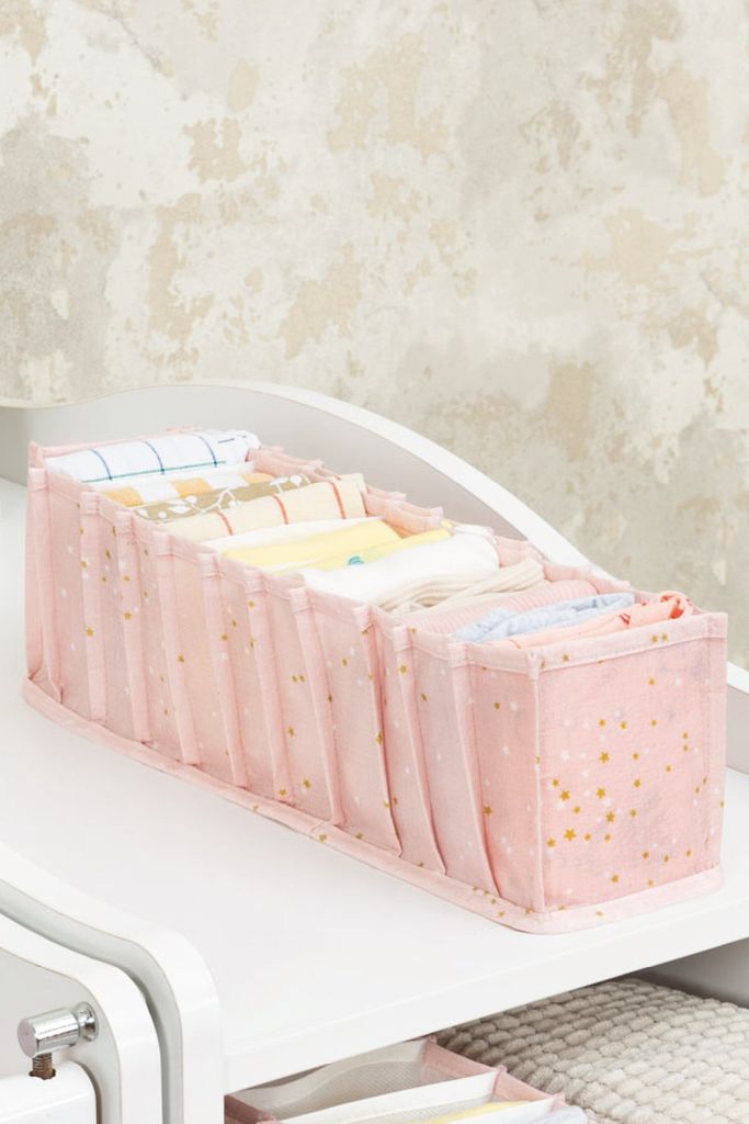 Evila Originals, Serilda- DRL1306, Rosa, Wäschekörbe, 41 cm x 11 cm, 100% POLYPROPYLEN