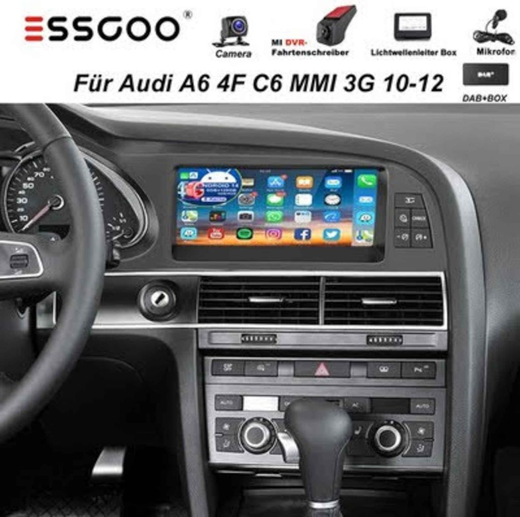 DAB+ DVR Android Autoradio 8.8" für AUDI A6 C6 MMI 3G Produktbild 