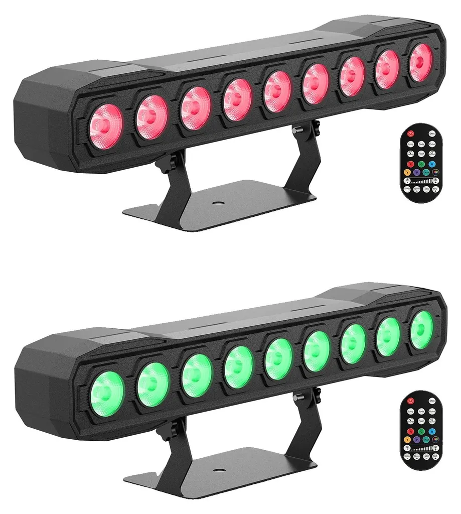 Projecteurs LED RGBW étanches IP65 avec prise UE et télécommande