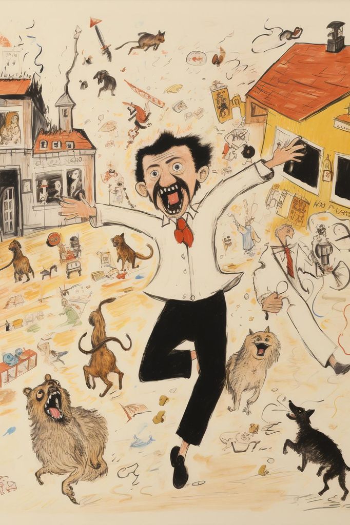 Plakat 20x30cm Chaos in der Stadt