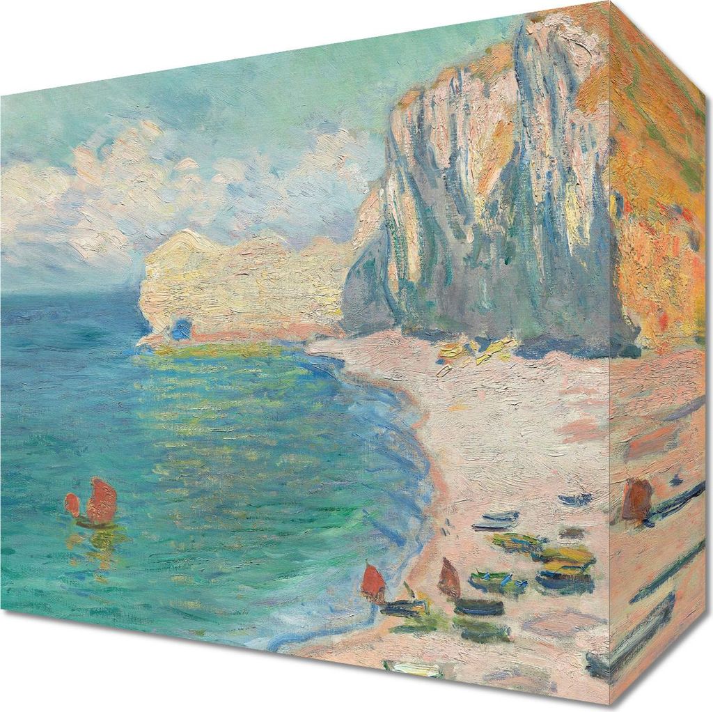 Bild 20x20cm Der Strand und die Falaise d'Amont, Monet Vintage