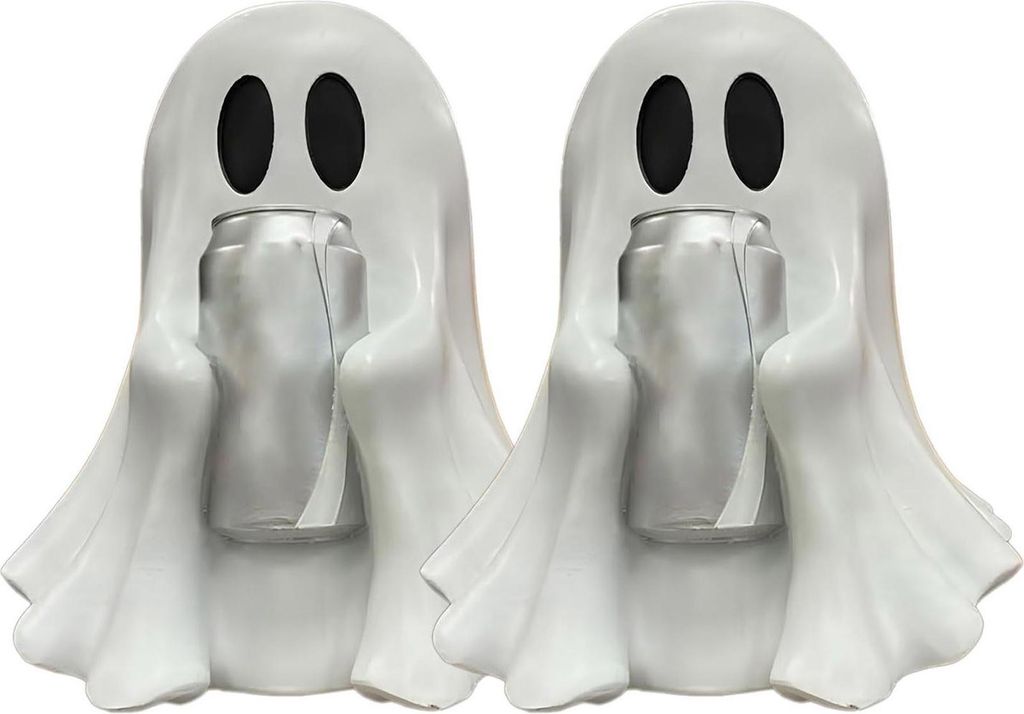 Halloween-Cola-Geisterstatue, süßer Geister-Getränkehalter für den Schreibtisch, Getränkedosenhalter für Zuhause, Büro, Schreibtisch-Dekoration