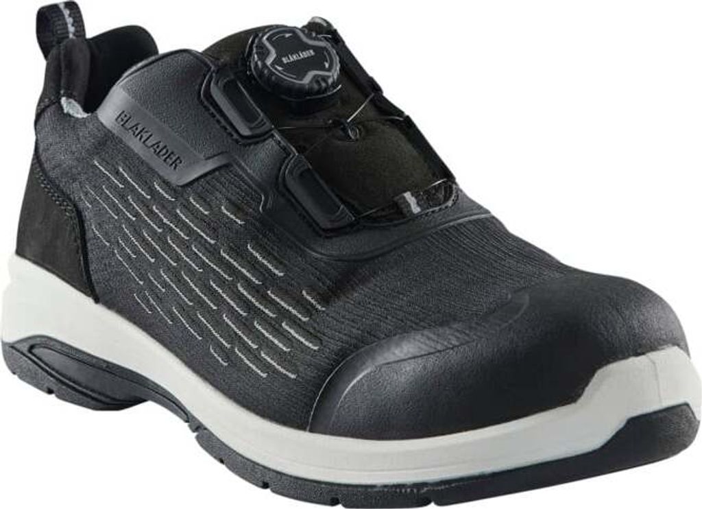 Blakläder CRADLE Sicherheitsschuh Schwarz/Gelb 2442, Farbe:schwarz/mittelgrau, Größe:45