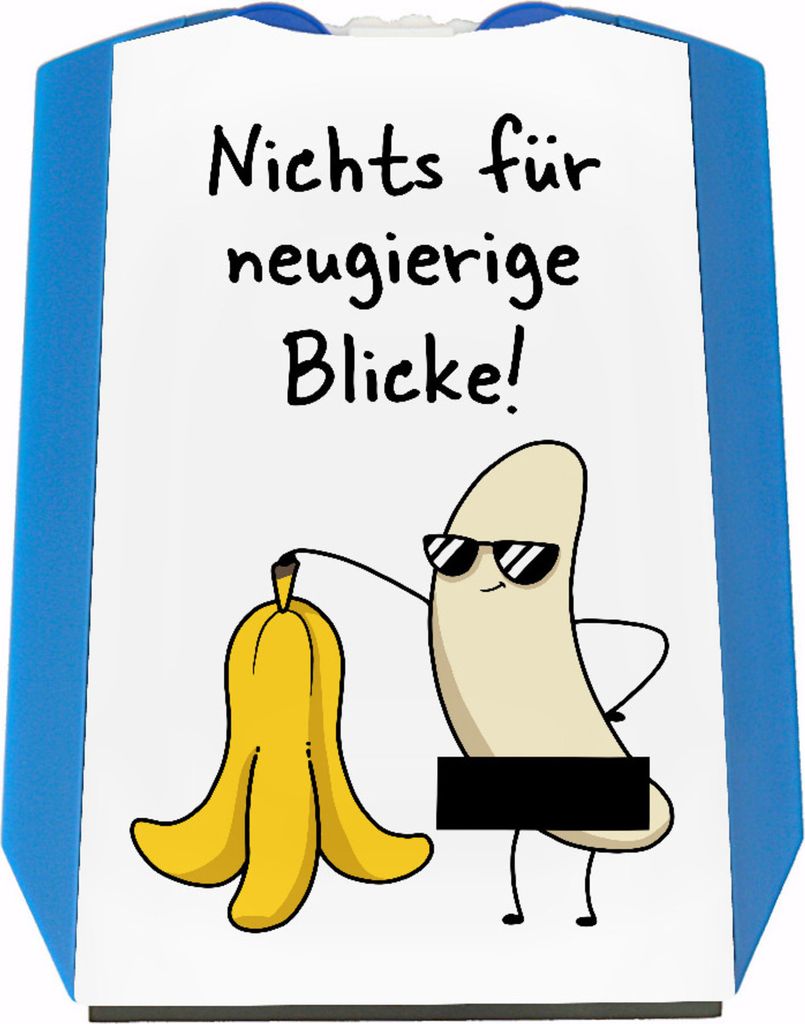 Nackte Banane Parkscheibe mit Spruch Nichts für neugierige Blicke