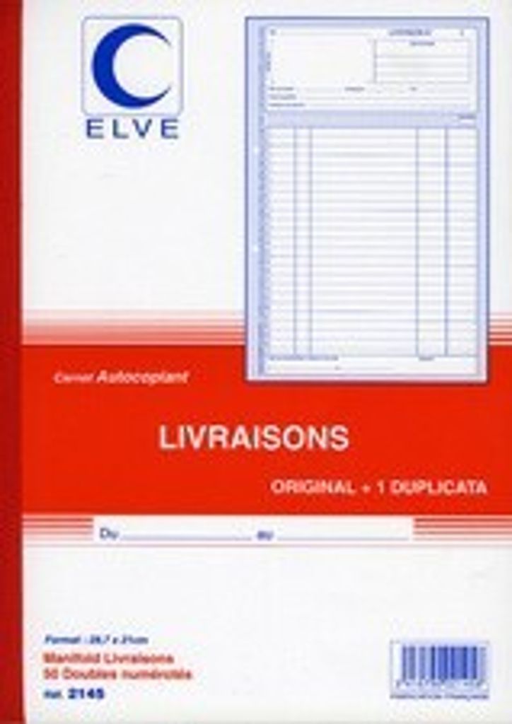 ELVE Manifold "Bon de livraison" dupli, autocopiant