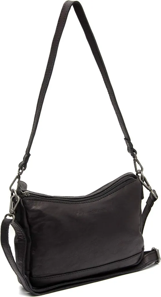 The Chesterfield Brand Irving: Borsa Tracolla Pelle Nera per Viaggi