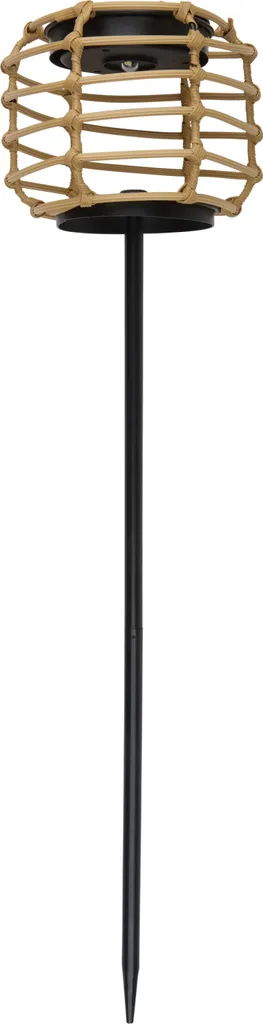 Arti Casa Lampes Solaires de Jardin Torches LED Chaudes Rotin 55cm IP44