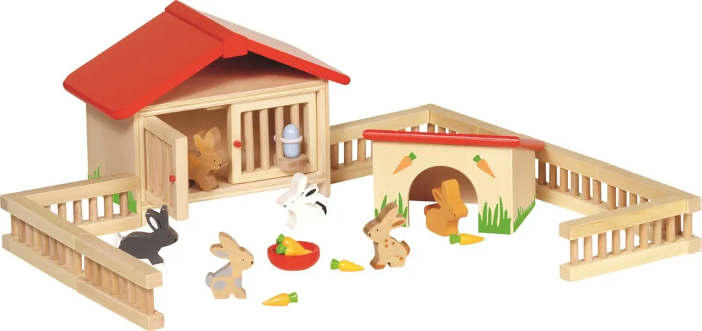 Clapier pour lapins goki 51736 - Éveillez la curiosité de vos enfants
