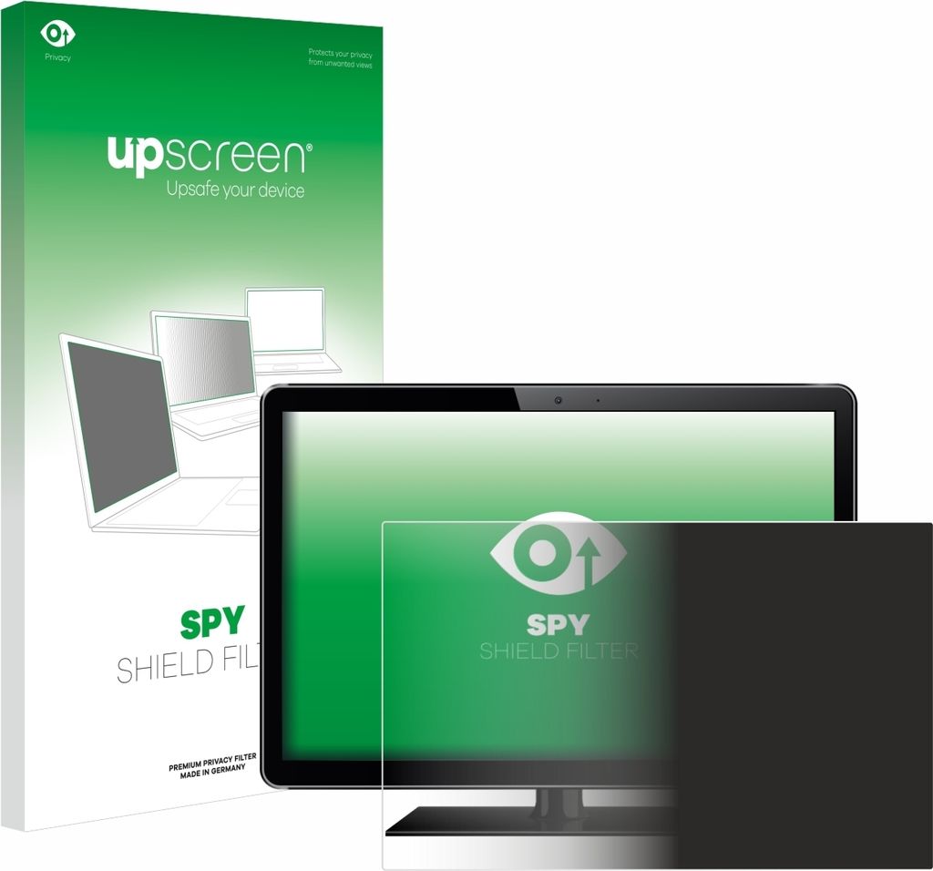 upscreen Blickschutzfilter für Standardgrößen mit 39.6 cm (15.6 Zoll) Displays 345 x 194 mm Anti-Spy Privacy Filter Sichtschutz Blaulicht-Schutz