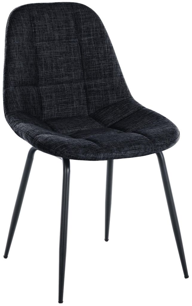 CLP Stuhl Tom mit Metallgestell und hochwertiger Polsterung schwarz Material Stoff