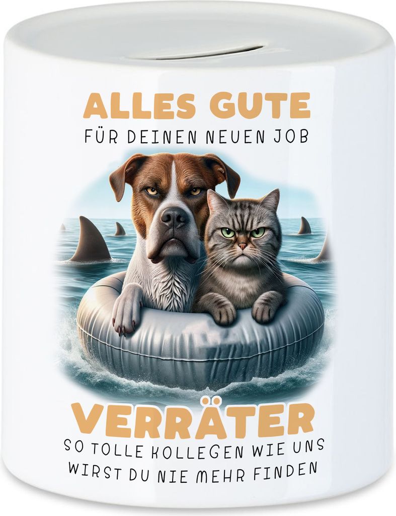 Alles Gute für deinen neuen Job Verräter Spardose - Lustiges Abschiedsgeschenk