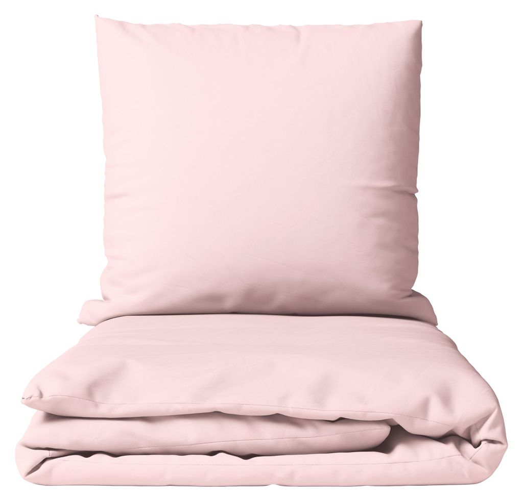 Mikrofaser Bettwäsche Set 135x200 cm Rosa Einfarbig mit Produktbild 
