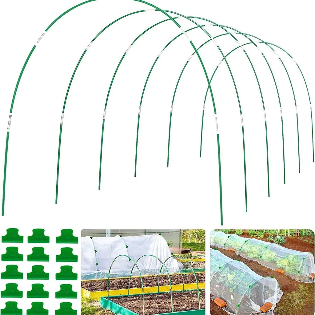 Arceaux de Jardin 7 Pieds Anti-Rouille en Fibre de Verre pour Serre