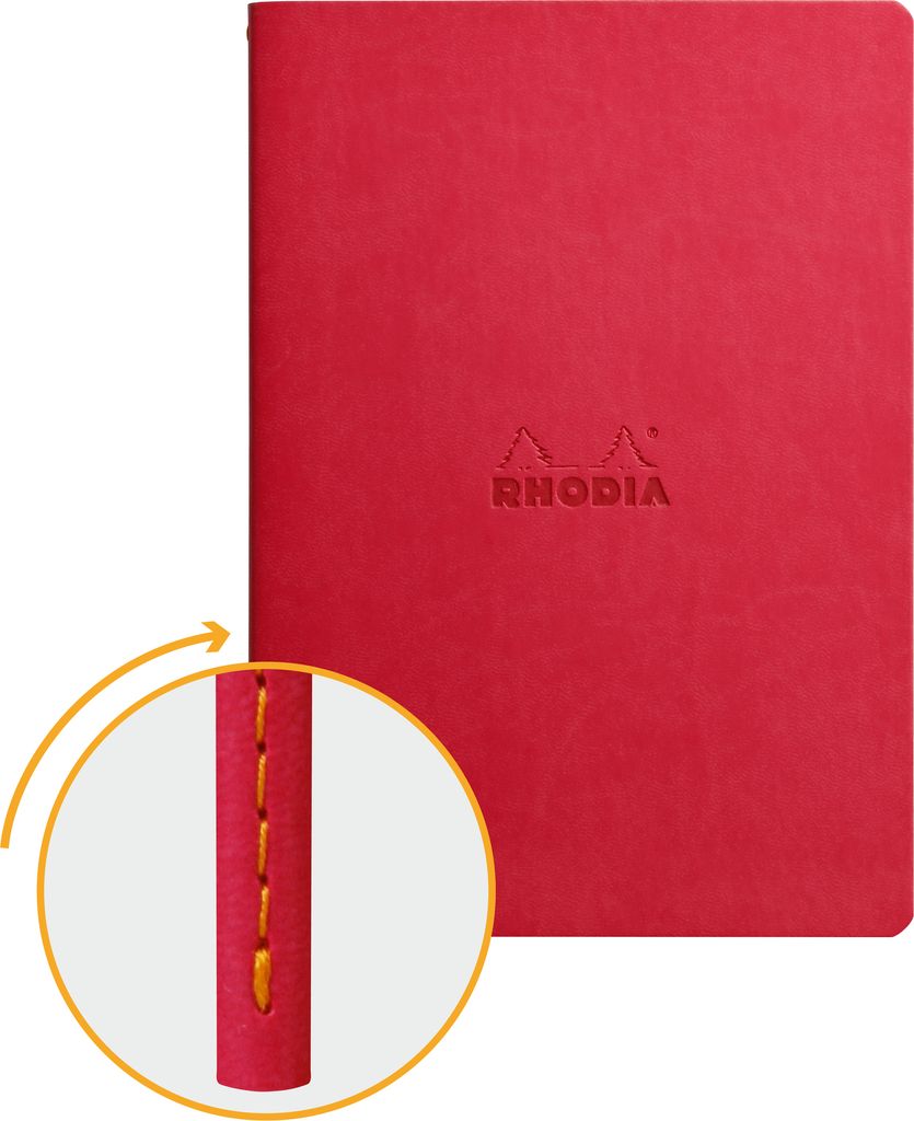 RHODIA Notizheft RHODIARAMA DIN A5 liniert mohnrot