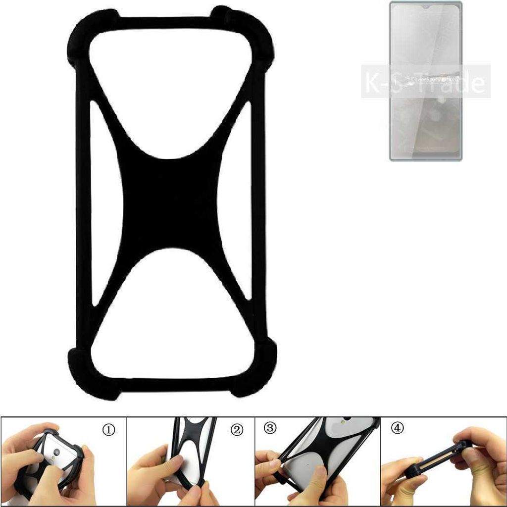 K-S-Trade Handy-Hülle Schutz-Hülle kompatibel mit Cubot P50 Silikon Bumper TPU Softcase Smartphone Stoßschutz, schwarz