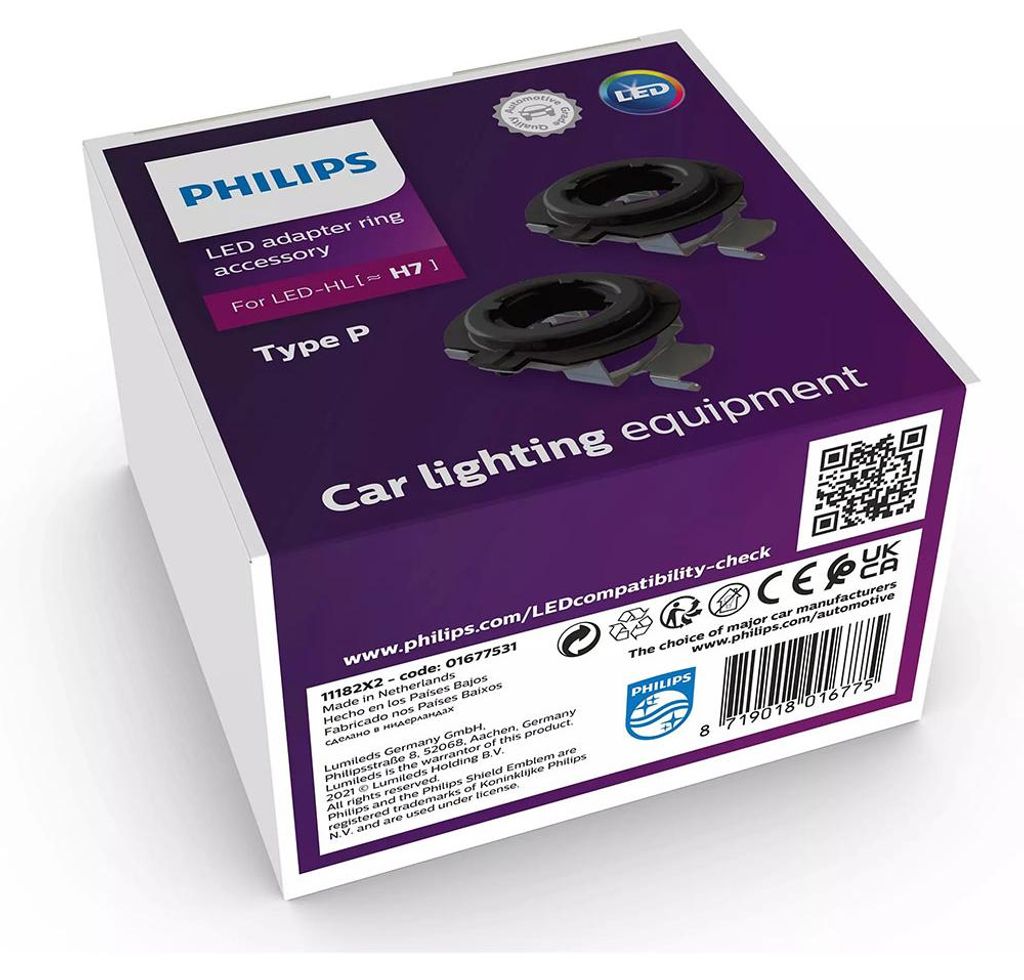 Adapterringen, type P, voor Ultinon H7 LED lampen, 2 stuks, Productafbeelding 