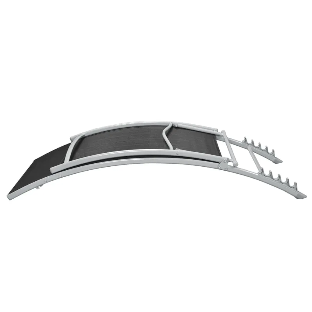 Lettino Campeggio vidaXL Acciaio Textilene Nero - Sdraio Portatile - 6