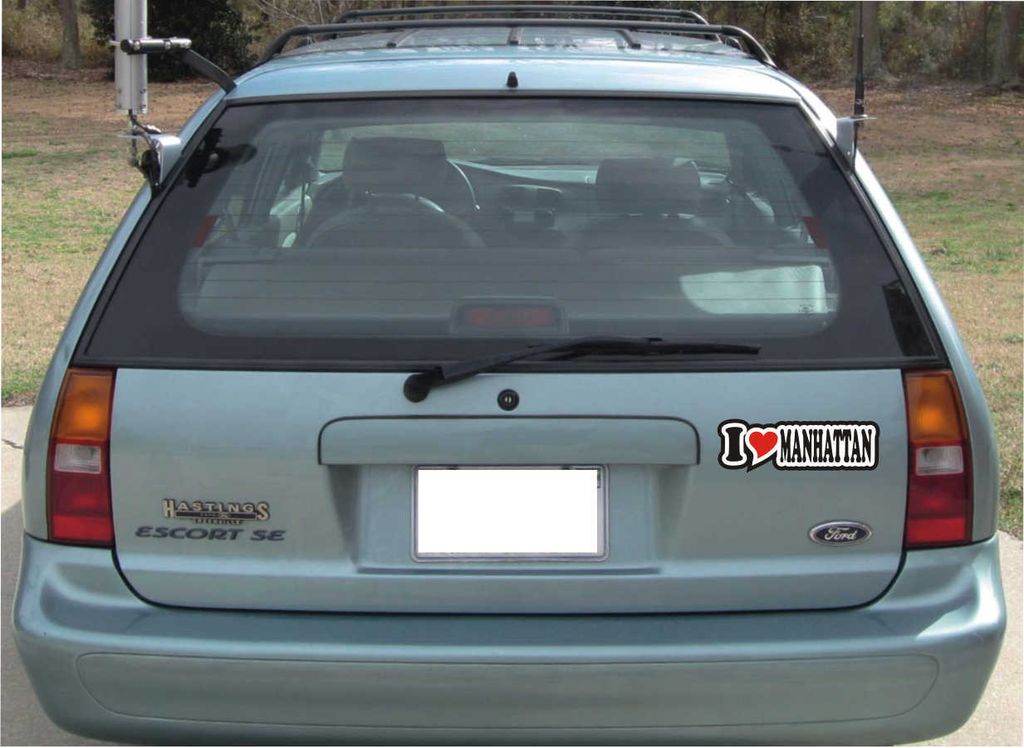 Autoaufkleber / Aufkleber / JDM - Die cut / Sticker fürs Auto mit Herz - 15 cm - I LOVE MANHATTAN