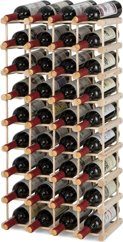 Rangement vin bois stable - Casier 36 bouteilles pour stocker sans risque