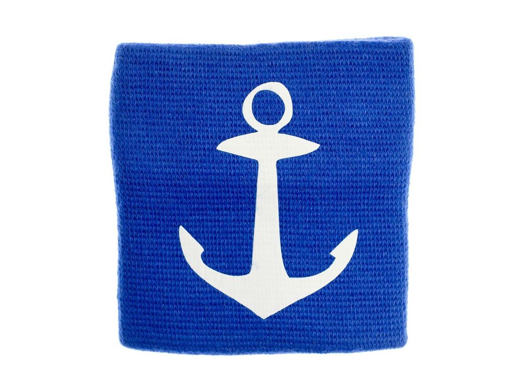 Schweißband mit Reißverschluss Geldbörse Miniblings Maritim Meer See Anker blau