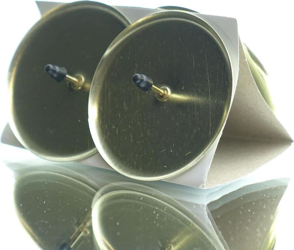 Adventskranzkerzenhalter Goldfarben Ø 6 cm aus Metall - 4er Produktbild 