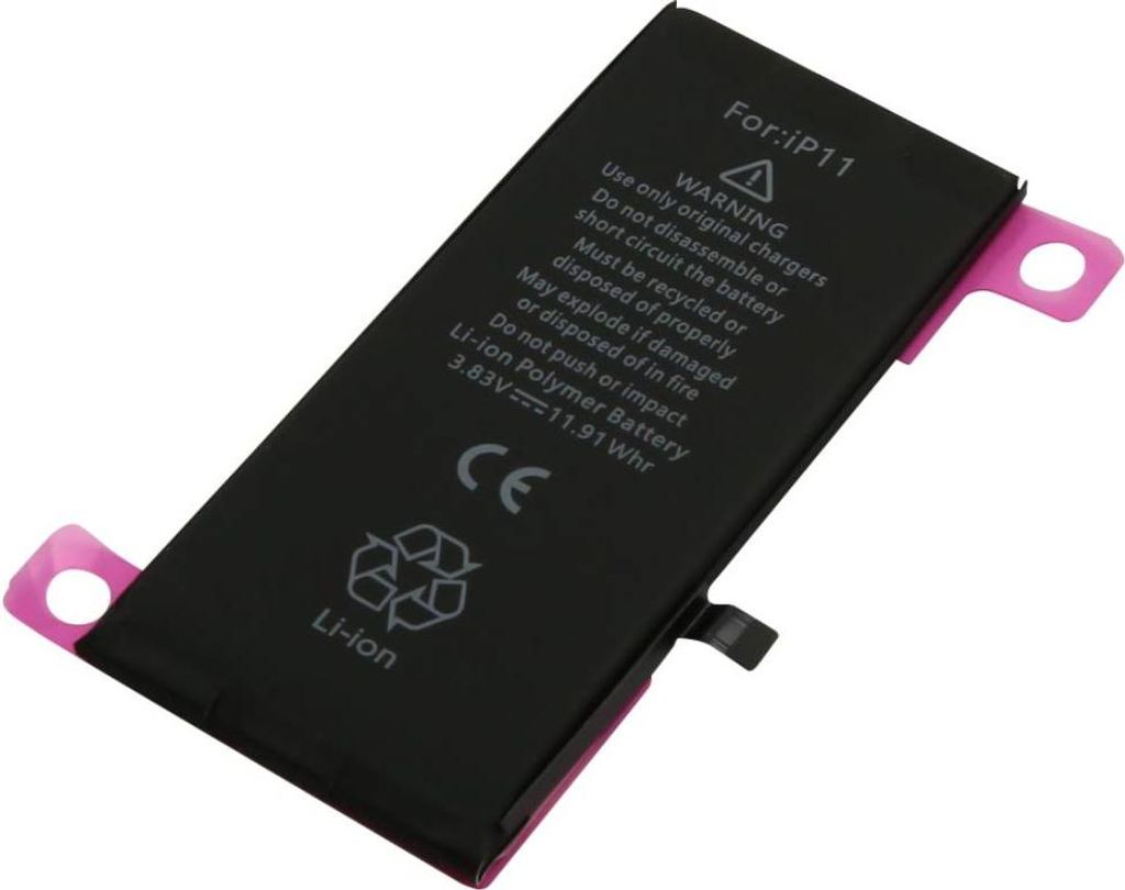 Avizar, Akku iPhone 11 3,83 V 3110 mAh Li-Polymer, Schwarz