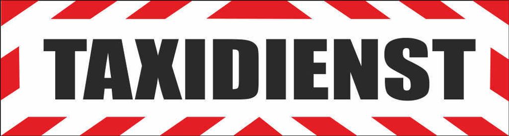 INDIGOS UG - Magnetschild "Taxidienst" mit Rahmen 45 x 12 cm reflektierend - Magnetfolie für Auto / LKW / Truck / Baustelle / Firma