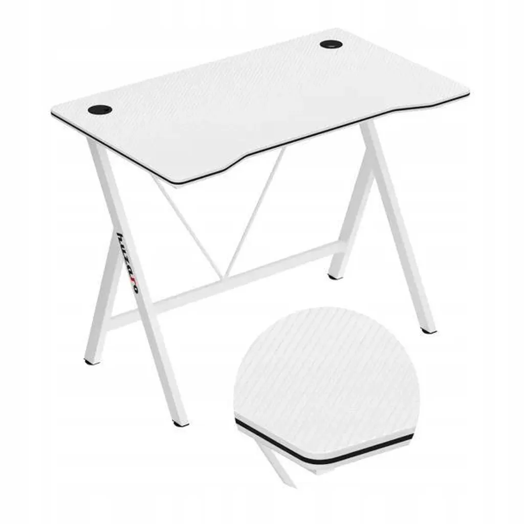 Scrivania Scrivania da lavoro Scrivania ergonomica da gioco Gamer 100 cm Bianco