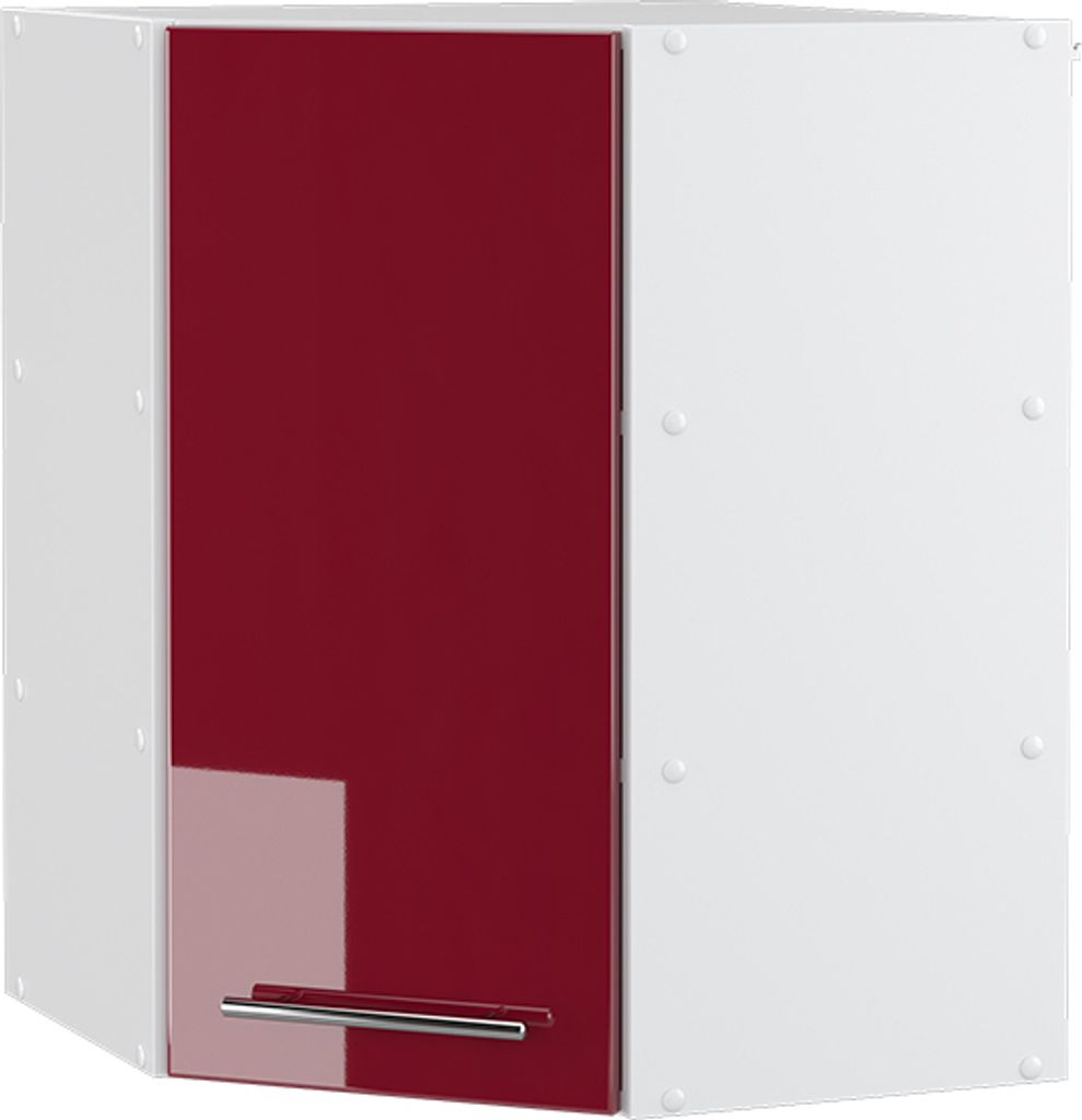 Eckhängeschrank Vicco Fame-Line Bordeaux Hochglanz 57 cm, Produktbild 