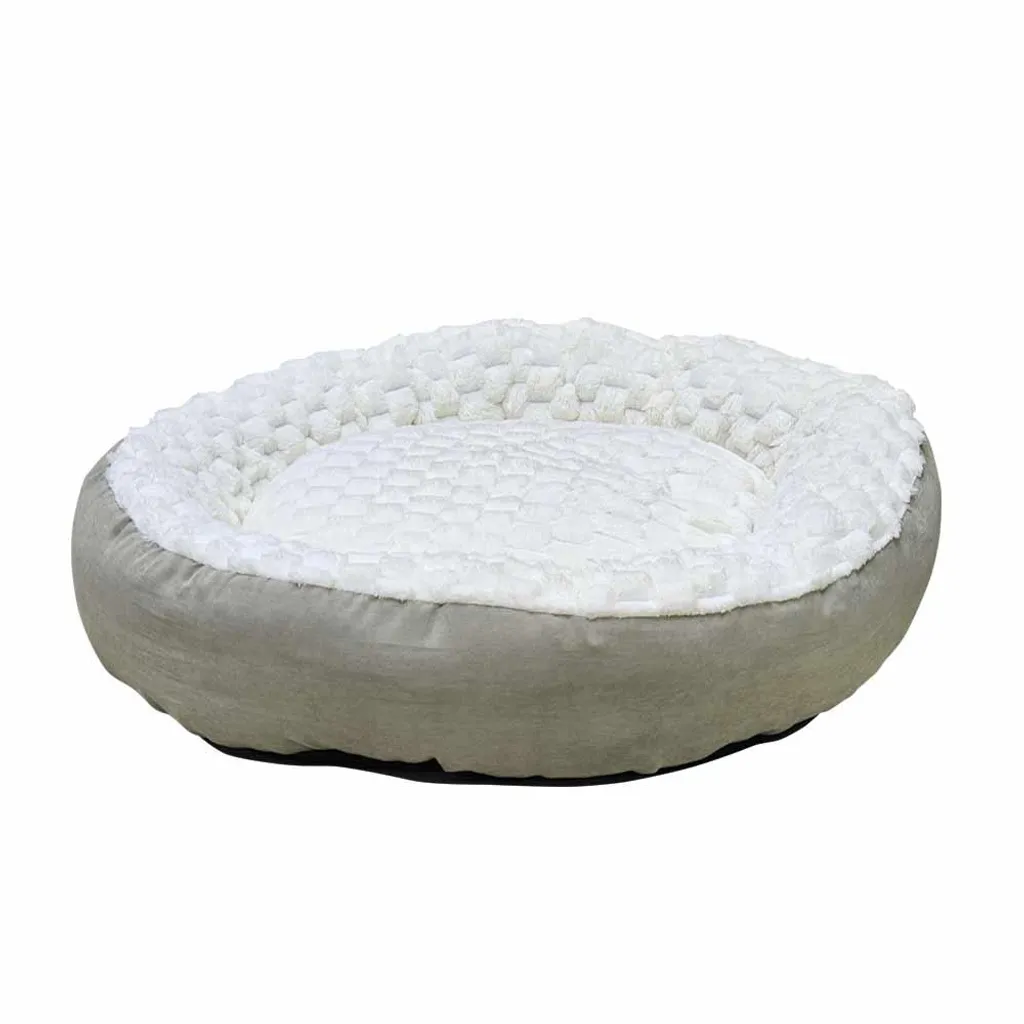 Lit pour chien Donut DIAMOND Nobby moelleux et ultra doux crème Ø 50