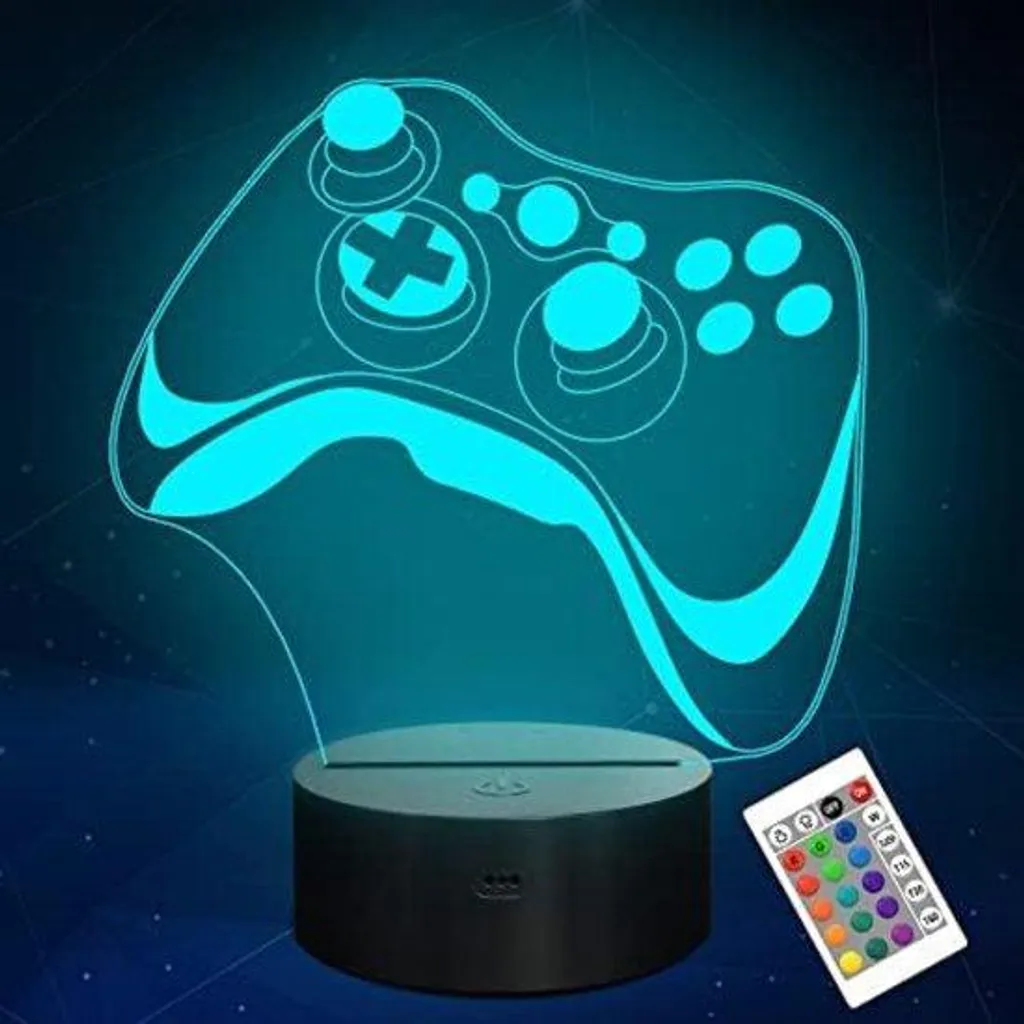 Veilleuse Enfant LED Effet 3D Multicolore avec Contrôle à Distance USB