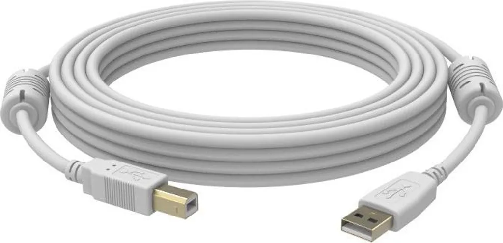 Cavo USB 2.0 Bianco 5m Vision | Design Elegante per Stampante e Audio