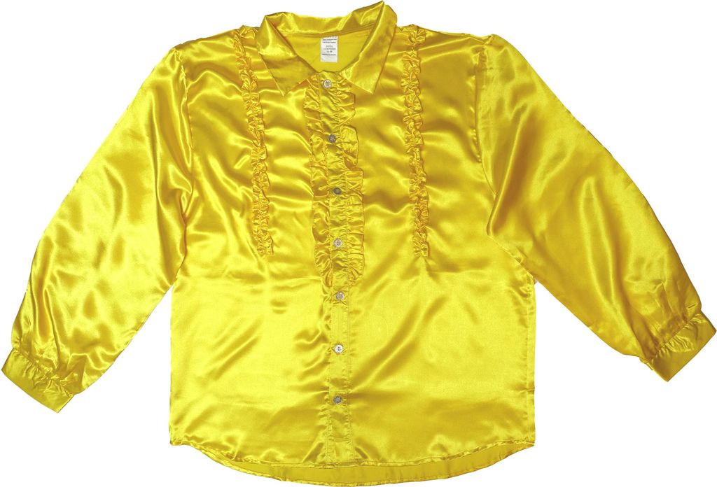Gelbes Herren Rüschenhemd / Größe: 56 (L-XL) Produktbild 