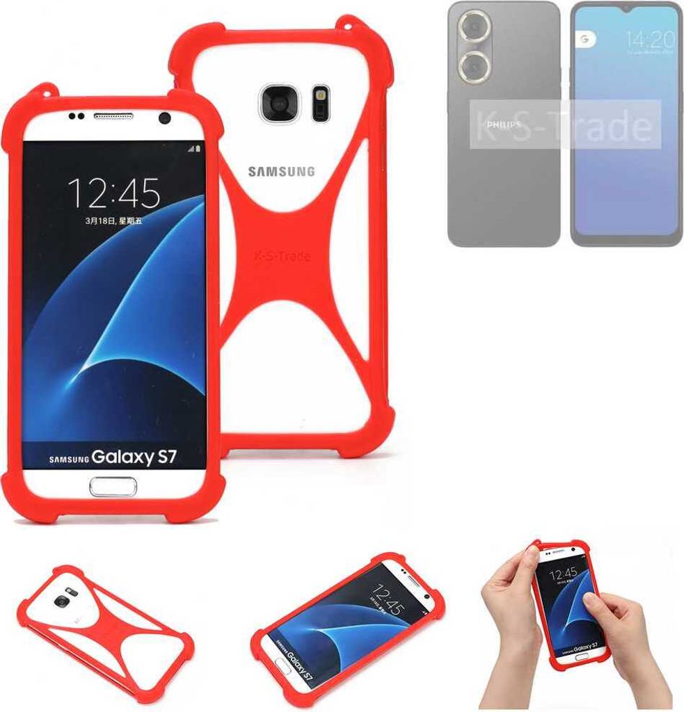 K-S-Trade Handy-Hülle kompatibel mit Philips S20 Schutz-Hülle Bumper Silikon Schutz Hülle Cover Case Silikoncase Silikonbumper TPU Softcase