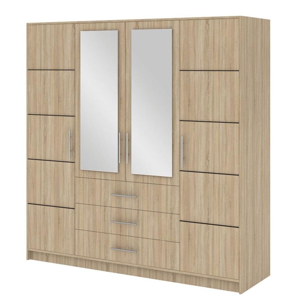 Drehtürenschrank BALI D4 - 200 cm Kleiderschrank mit 4 Produktbild 