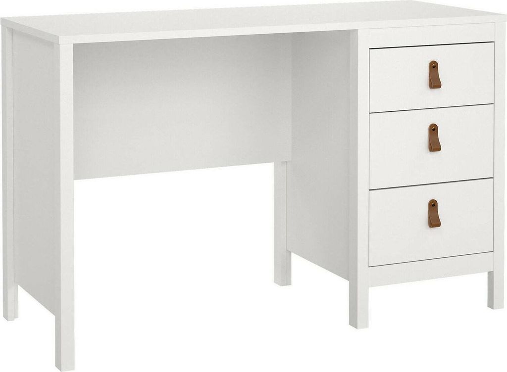 Schreibtisch Marine, Mehrzweckschreibtisch, Bürotisch für PC, Eckschreibtisch, 120x48 h77 cm, Weiß