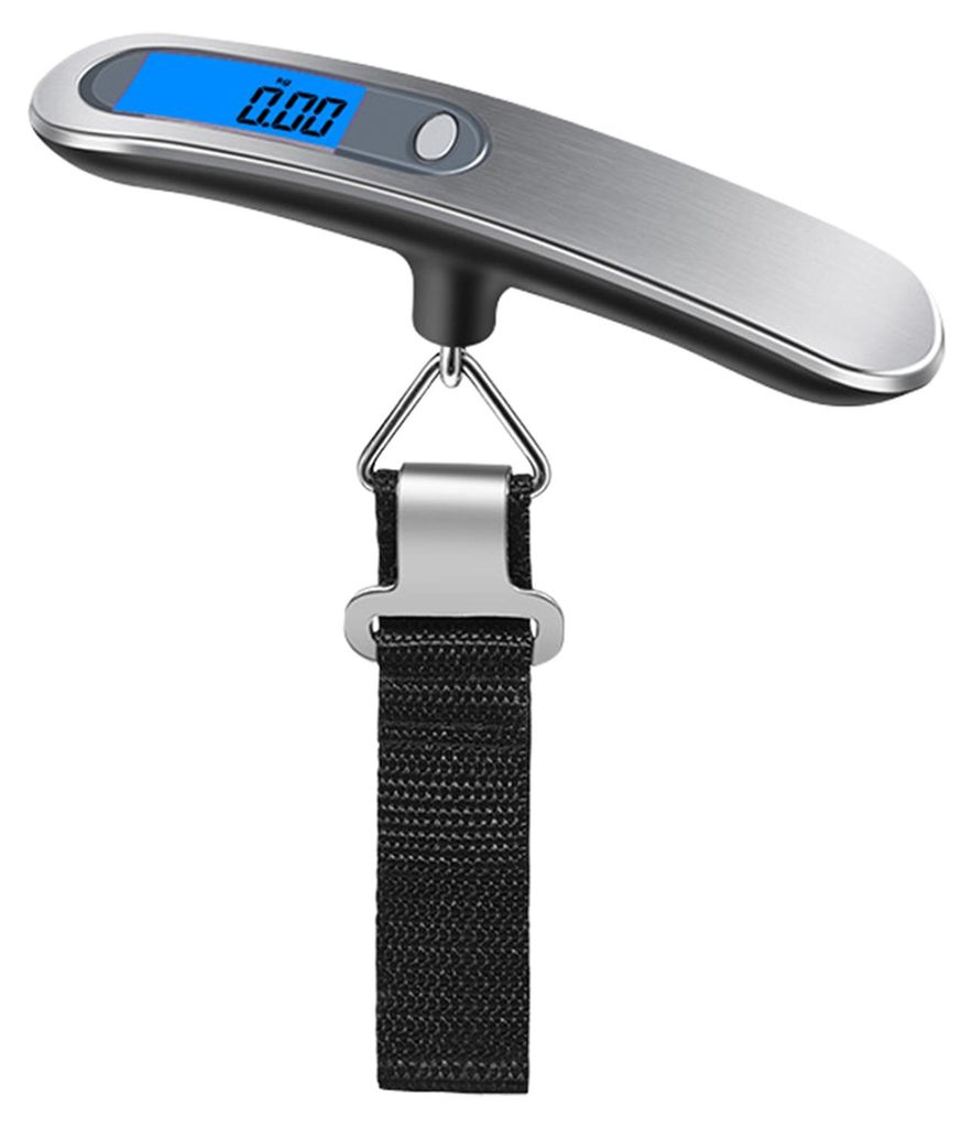 Tragbare elektronische 50-kg-Waage mit Aufhängehaken, LCD-Display, wiederaufladbar, Handwaage für Reisekoffer und Gepäck, digitale Waage von Ste...