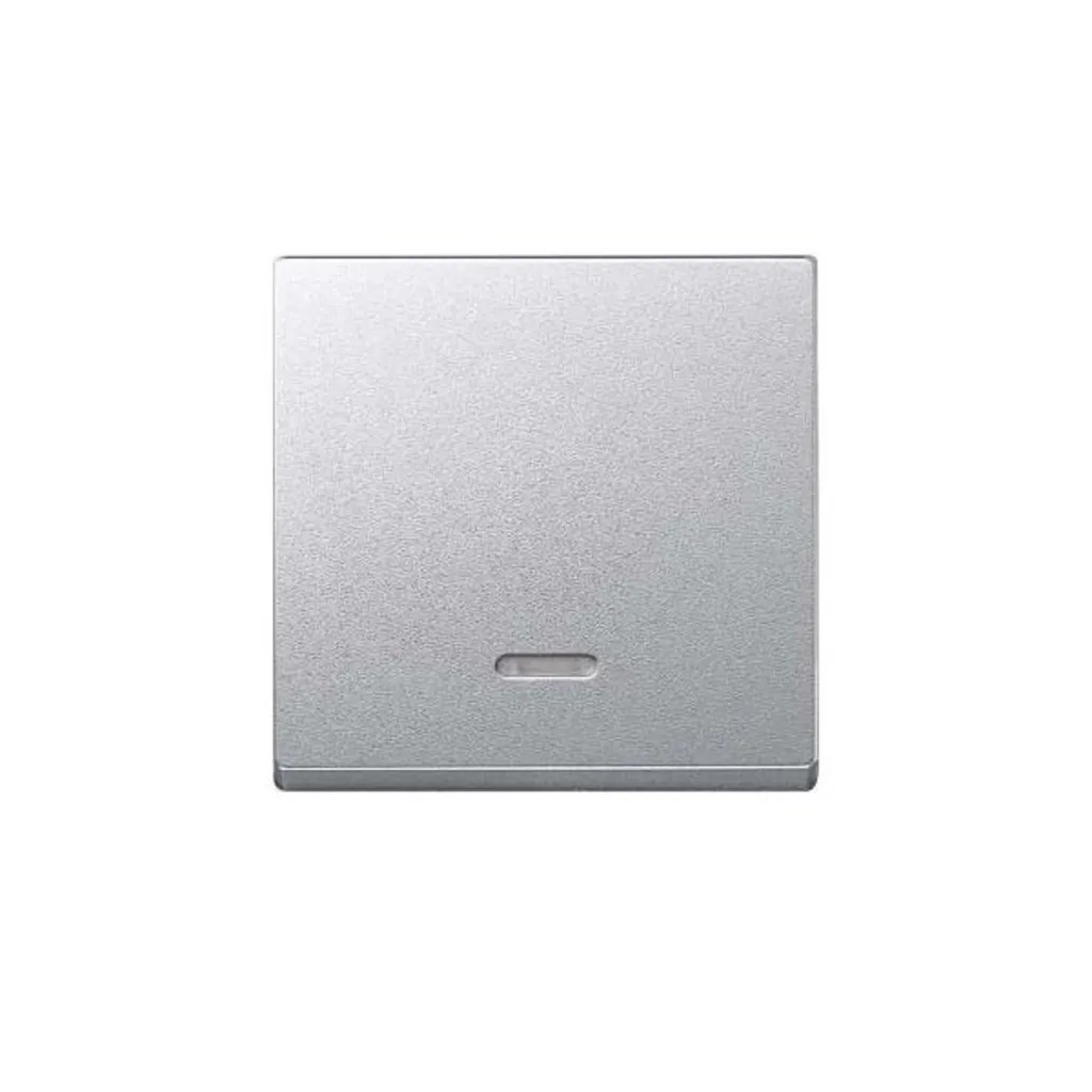 Touche interrupteur Merten alu avec témoin lumineux pour couloir et WC
