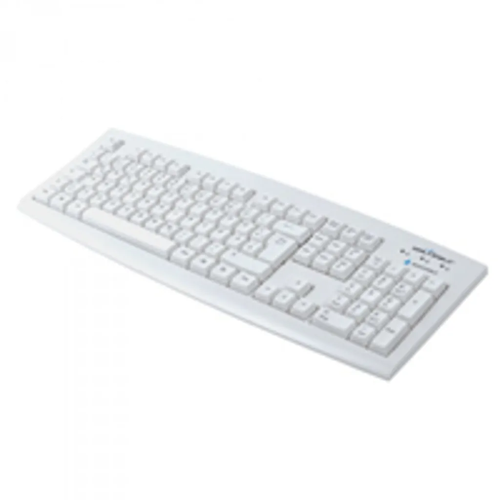 Seal Shield Silver Seal Clavier Filaire USB Blanc QWERTZ Taille Réelle