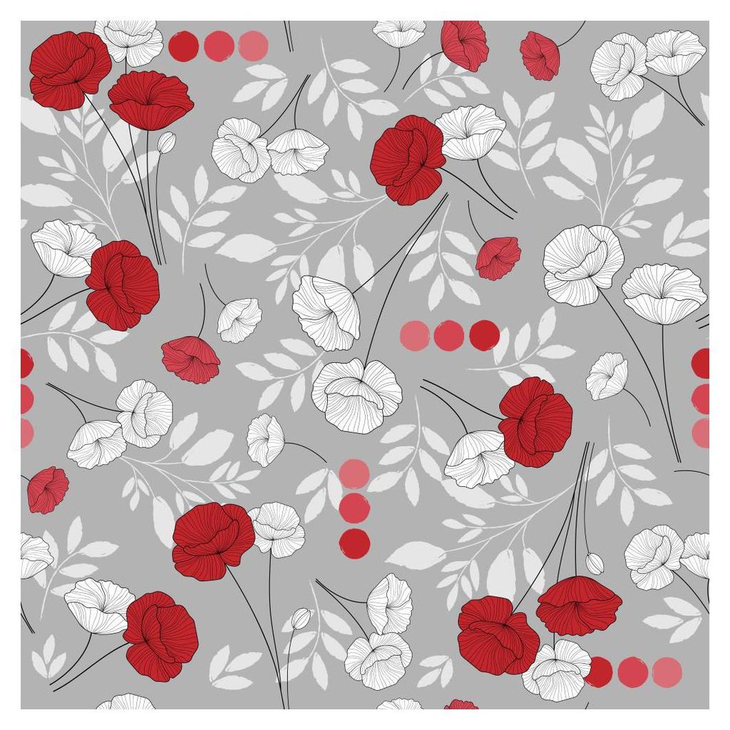 Nappe Polyester 140 X 240 Cm Poppies Gris Sur Cintre Nappe Image du produit 