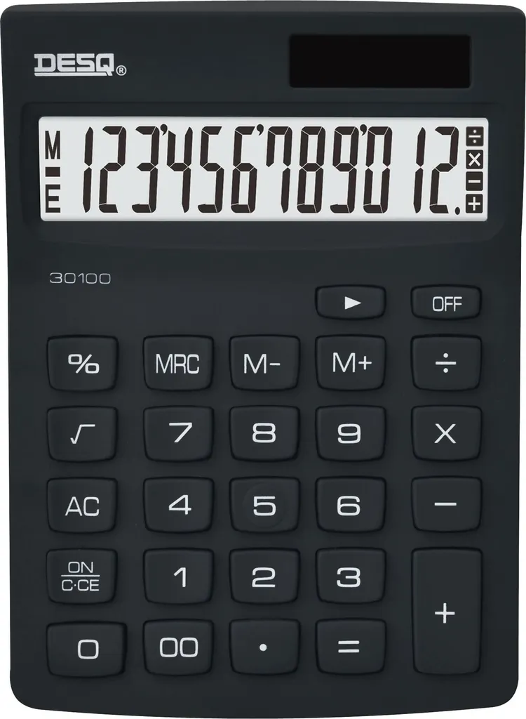 Calculatrice de bureau Desq 30100 New Generation Compacte en coloris noir