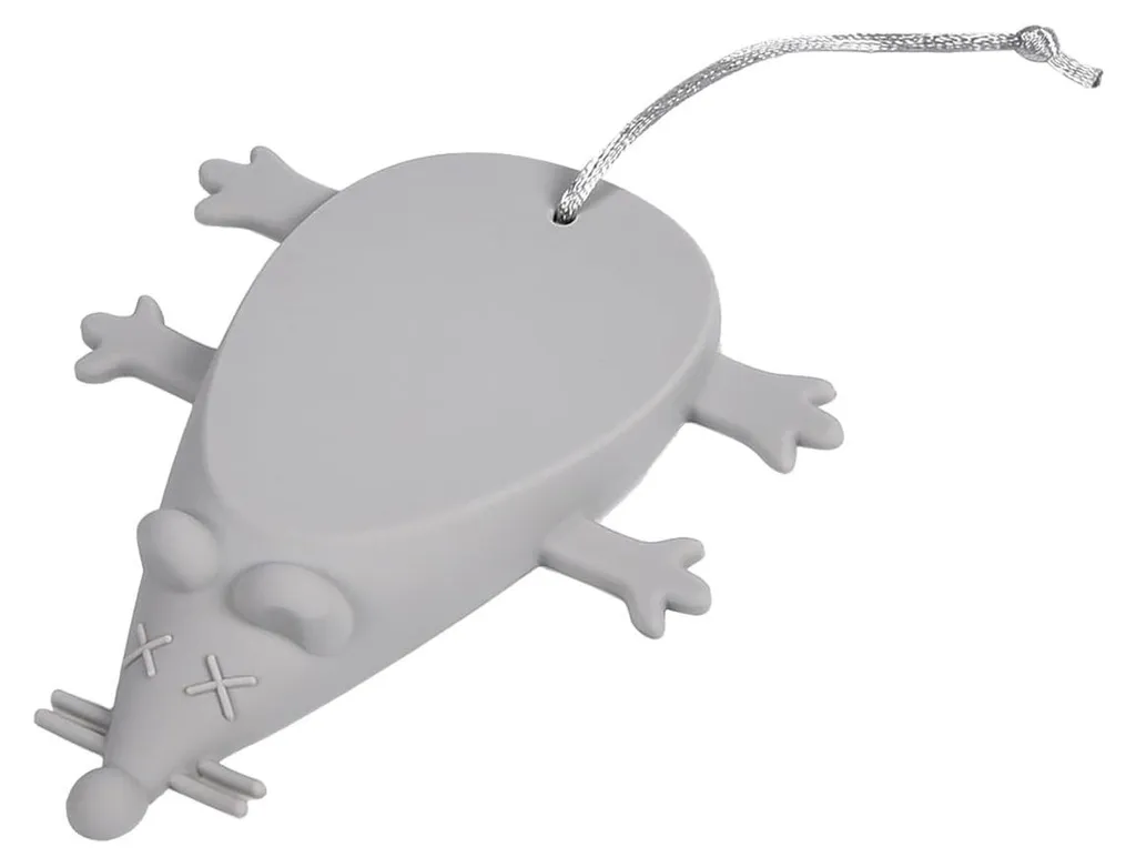 Bloque porte silicone antidérapant gris - Sécurité souris incassable