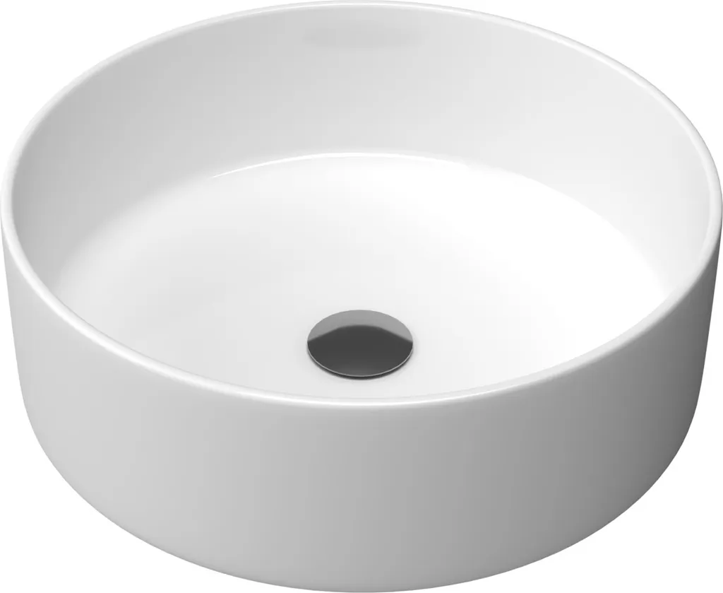 Vasque ronde à poser 36 cm idéale pour petite salle de bain POP ROUND