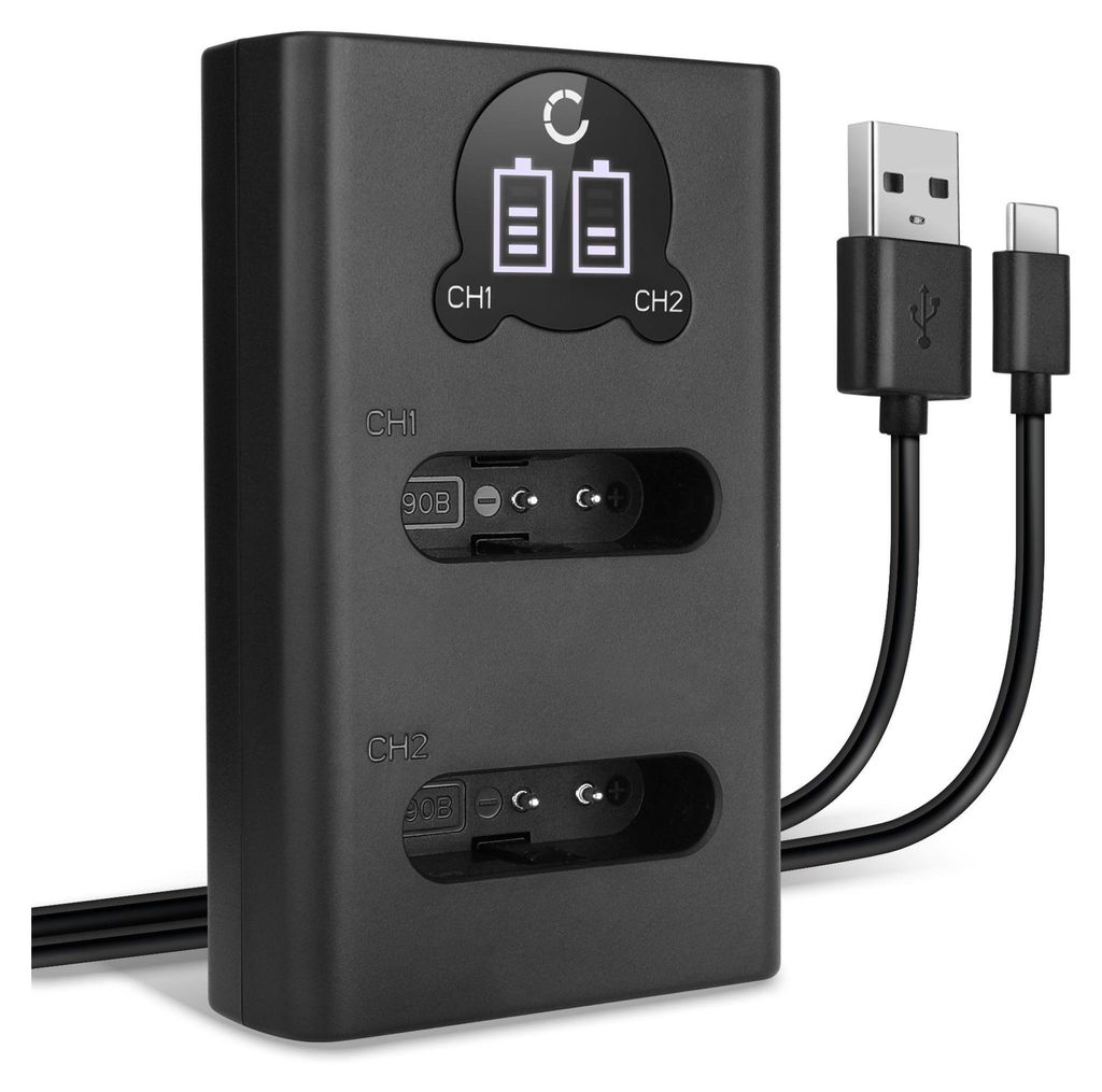 CELLONIC Li-90B Li-92B Dual Schnellladegerät kompatibel mit Produktbild 