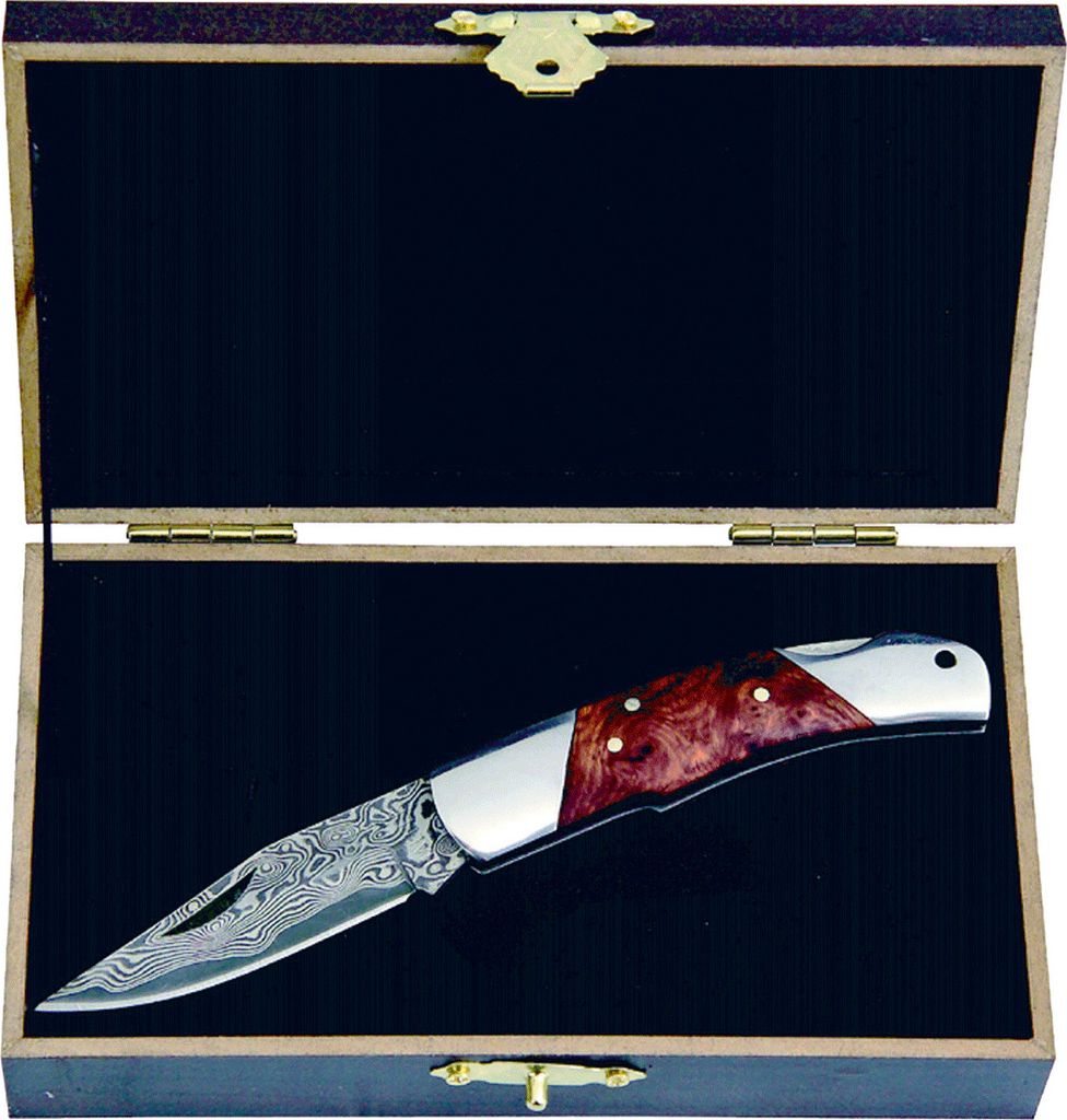 Damast-Taschenmesser in Geschenkbox Produktbild 