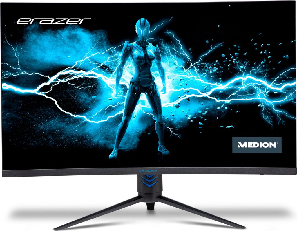 ERAZER Spectator X20 (MD 22093) 80 cm (32 Zoll) Full HD Widescreen Curved Gaming Monitor (165Hz, 1080p, Adaptive Sync, 16:9, 1ms, HDMI, Display Por...